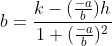b = \frac{k-(\frac{-a}{b})h}{1+(\frac{-a}{b})^{2}}