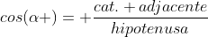 Razões Trigonométricas na Circunferência Gif.latex?cos%28%5Calpha%20%29=%20%5Cfrac%7Bcat