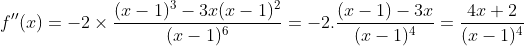 Applications de l'inégalité de Jensen(Convexité)  Gif.latex?f''(x)=-2\times\frac{(x-1)^3-3x(x-1)^2}{(x-1)^6}=-2