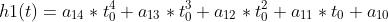 h1(t) = a14t^4 + a13t^3 + a12t^2 + a11t+a10