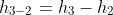 h_{3-2}=h_{3}-h_{2}