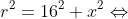 \dpi{100} OC^{2} = OM^{2} + MC^{2}\Leftrightarrow r^{2}=16^{2}+x^{2}\Leftrightarrow r^{2}=16^{2}+(32-r)^{2}