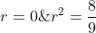 r=0\; \; \vee \; \; r^2=\frac{8}{9}\; \; \; \; \vee \; \; r=0\; \; \vee \; \; r=1\; \; \vee \; \; r=-1