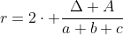 gif.latex?r=2\cdot%20\frac{\Delta%20A}{a+b+c}