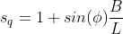 s_{q}=1+sin(phi)frac{B}{L}