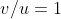 v/u=1 + \sqrt{1+ v^{2}/c^{2}}