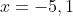x=-5,1