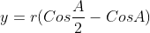 y=r(Cos\frac{A}{2}-CosA)
