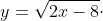 y=\sqrt{2x-8}\cdot \sqrt{6-x}