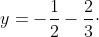 y=-\frac{1}{2}-\frac{2}{3}\cdot \left ( \frac{3}{2} \right )^2\cdot x