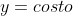 \small y=costo