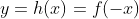 y=h(x)=f(-x)