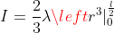 png.latex? I=\frac{2}{3}\lambda \left r^