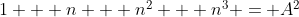 $1 + n + n^2 + n^3 = A^2$