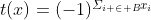 $t(x)=(-1)^{\varSigma_{i \in B}x_i}$