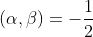 (\alpha,\beta)=-\frac{1}{2}