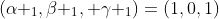 (\alpha _1,\beta _1, \gamma _1)=(1,0,1)