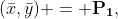 (\bar{x},\bar{y}) = \bold{P_1},
