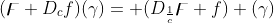 (\digamma D_{c}f)(\gamma)= (D_{\frac{1}{c}}\digamma f) (\gamma)