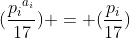 (\frac{{p_i}^{a_i}}{17}) = (\frac{p_i}{17})