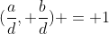 (\frac{a}{d}, \frac{b}{d}) = 1
