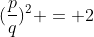 (\frac{p}{q})^2 = 2