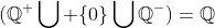 (\mathbb{Q}^+\bigcup \{0\}\bigcup\mathbb{Q}^-)=\mathbb{Q}