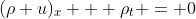 (\rho u)_x + \rho_t = 0