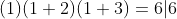 (1)(1+2)(1+3)=6|6