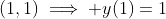 (1,1)\implies y(1)=1