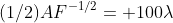 (1/2)AF^{-1/2}= 100\lambda