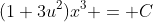 (1+3u^2)x^3 = C