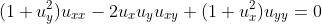 (1+u_y^2)u_{xx}-2u_xu_yu_{xy}+(1+u_x^2)u_{yy}=0