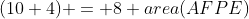 (10+4) = 8+area(AFPE)