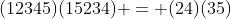 (12345)(15234) = (24)(35)