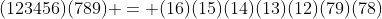 (123456)(789) = (16)(15)(14)(13)(12)(79)(78)