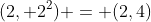 (2, 2^2) = (2,4)