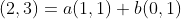(2,3)=a(1,1)+b(0,1)