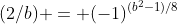 (2/b) = (-1)^{(b^2-1)/8}