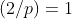 (2/p)=1