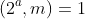 (2^a,m)=1