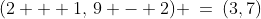 (2 + 1,\,9 - 2) \:=\:(3,7)