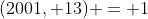 (2001, 13) = 1