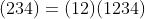 (234)=(12)(1234)