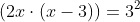 (2x\cdot(x-3))=3^2