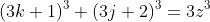 (3k+1)^3+(3j+2)^3=3z^3