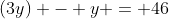 (3y) - y = 46
