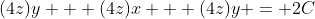 (4z)y + (4z)x + (4z)y = 2C