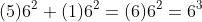 (5)6^2+(1)6^2=(6)6^2=6^3