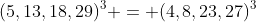 (5,13,18,29)^3 = (4,8,23,27)^3